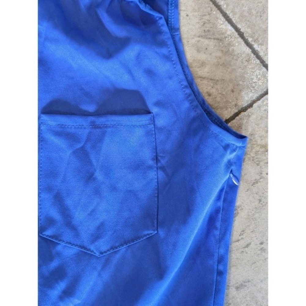 Sleeveless Wide Leg Jumpsuit Collared Top Button Front-Photos/Desc for Size - Picture 5 of 9